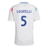 Maglia ufficiale Italia Manuel Locatelli 5 Trasferta Euro 2024 per Uomo